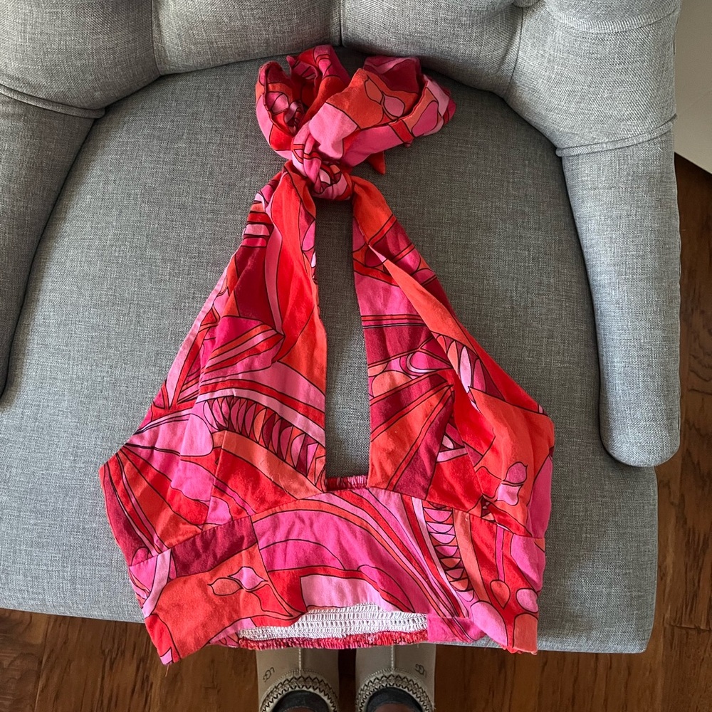 Blush Boutique Tie Halter Crop Top